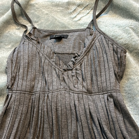 Gray Baby Doll Tank Top-sz M - Picture 2 of 7
